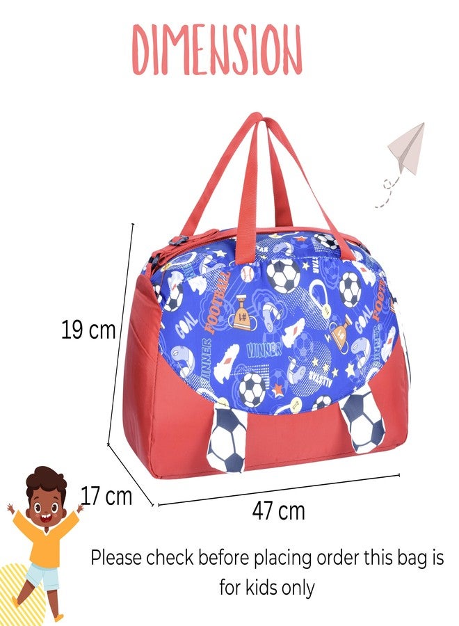 PHILLIN حقيبة سفر رياضية من البوليستر من فيلين للأولاد والبنات | حقيبة سفر كبيرة الحجم للأطفال - أحمر - Image 4